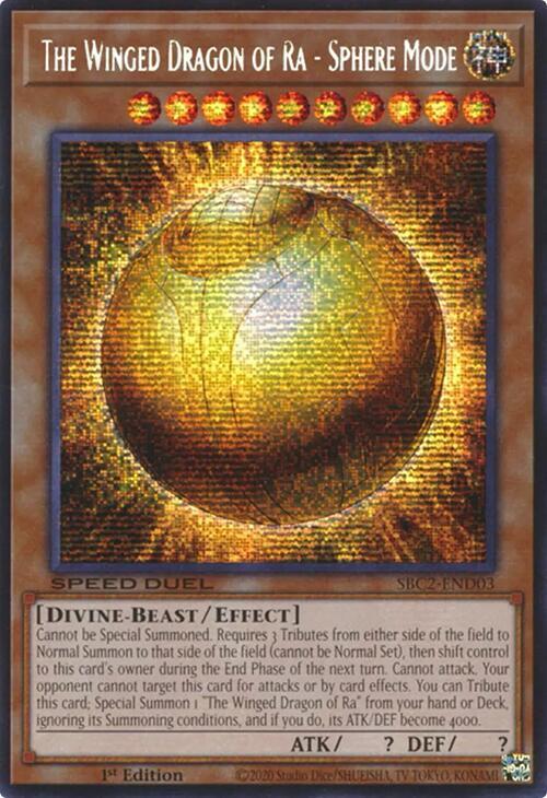 The Winged Dragon of Ra - Sphere Mode - SBC2-END03 - Prismatic Secret Rare  1