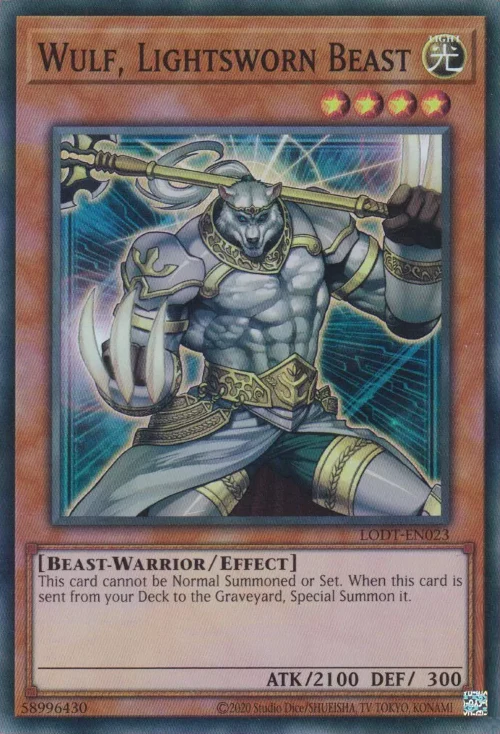 Wulf, Lightsworn Beast - LODT-EN023 - Super Rare 1