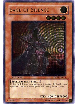 Sage of Silence - STON-EN015 - Ultimate Rare 1st Edition