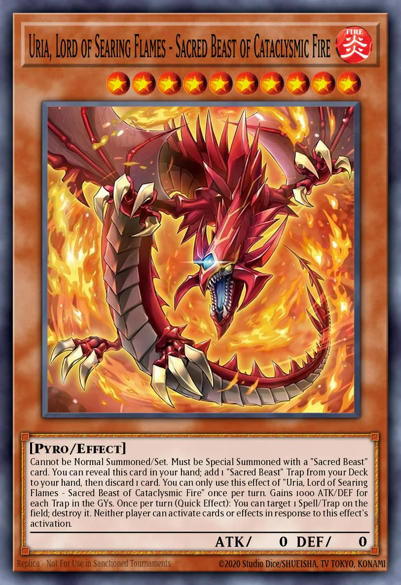 Inferno of the Sacred Beasts - Uria, Lord of Searing Flames - CORI-EN005 - Super Rare 1