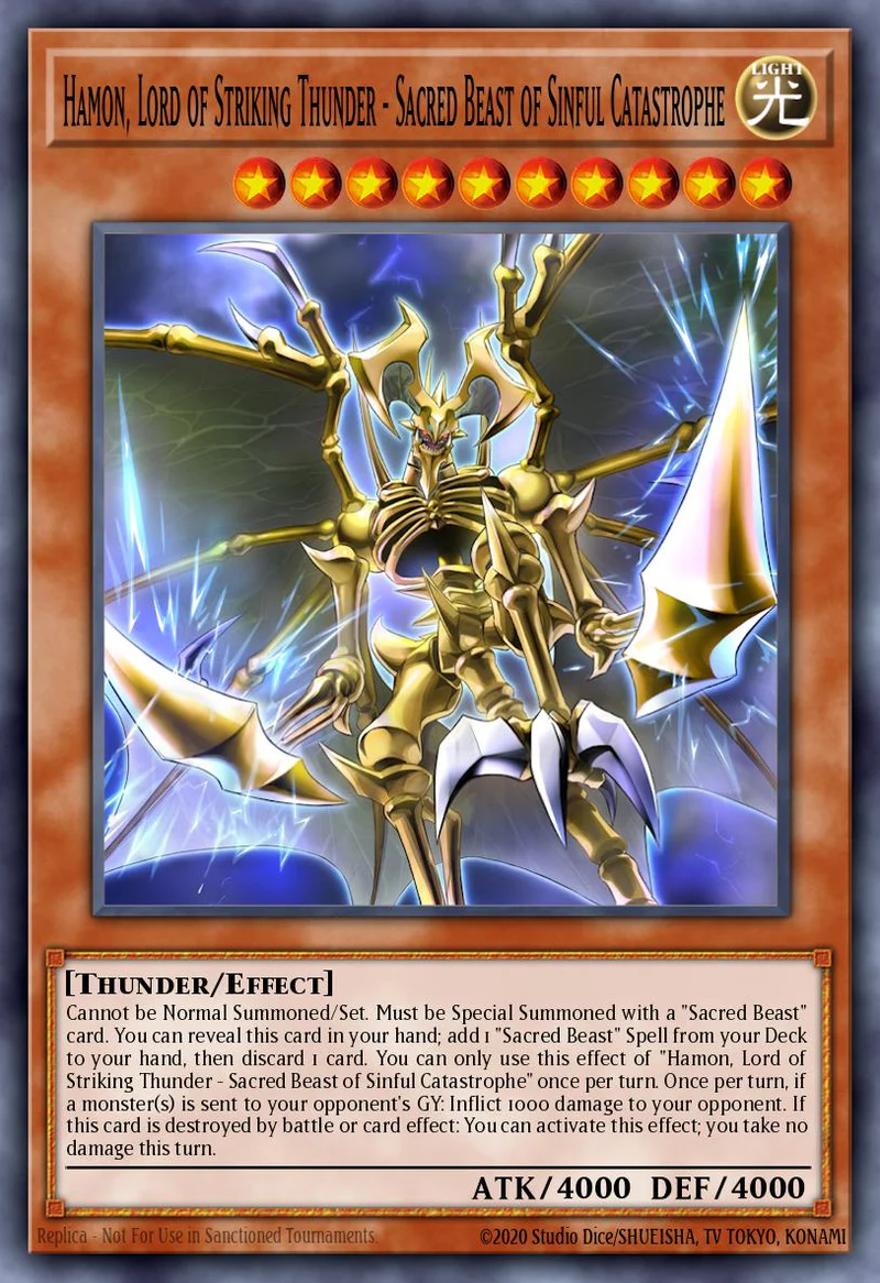 Calamity of the Sacred Beasts - Hamon, Lord of Striking Thunder - CORI-EN006 - Super Rare 1