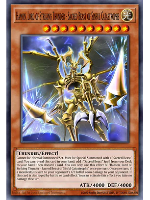 Calamity of the Sacred Beasts - Hamon, Lord of Striking Thunder - CORI-EN006 - Super Rare