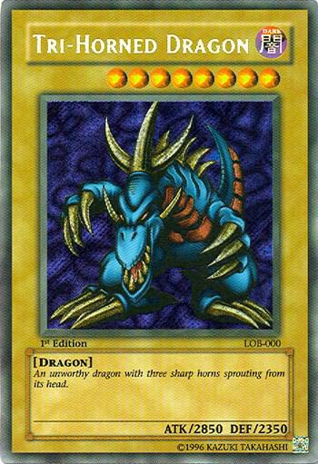 Tri-Horned Dragon - LOB-000 - Secret Rare 1