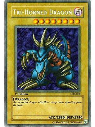 Tri-Horned Dragon - LOB-000 - Secret Rare