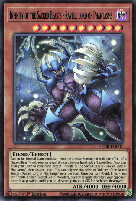 Infinity of the Sacred Beasts - Raviel, Lord of Phantasms - CORI-EN007 - Super Rare 1