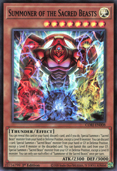 Summoner of the Sacred Beasts - CORI-EN008 - Super Rare 1