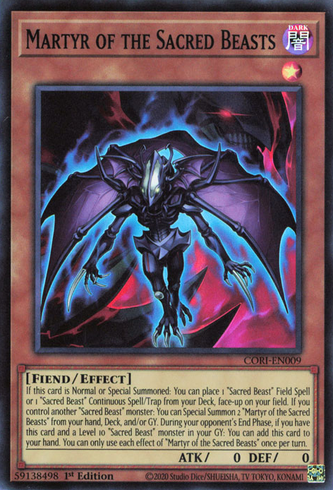 Martyr of the Sacred Beasts - CORI-EN009 - Super Rare 1