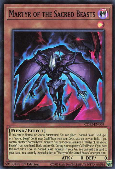 Martyr of the Sacred Beasts - CORI-EN009 - Super Rare