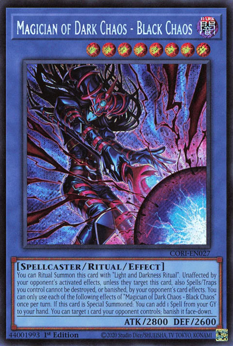 Magician of Dark Chaos - Black Chaos - CORI-EN027 - Secret Rare