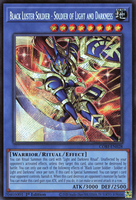 Black Luster Soldier - Soldier of Light and Darkness - CORI-EN028 - Secret Rare 1