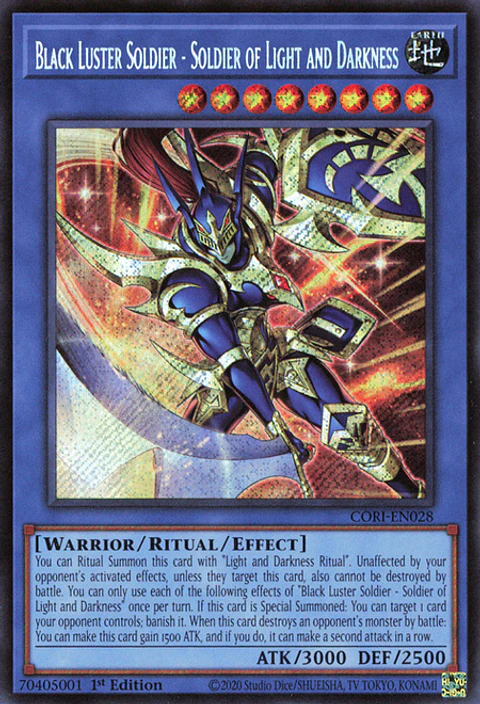 Black Luster Soldier - Soldier of Light and Darkness - CORI-EN028 - Secret Rare