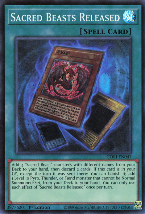 Sacred Beasts Released - CORI-EN047 - Super Rare 1