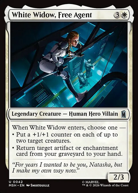 White Widow, Free Agent - MSH-0042 - Uncommon