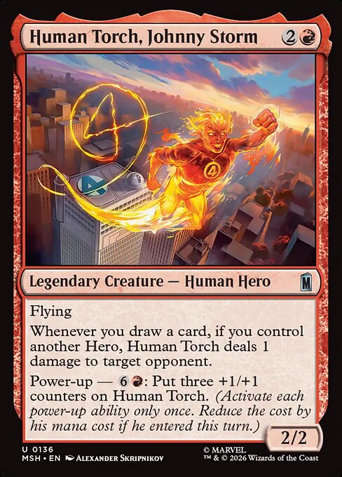 Human Torch, Johnny Storm - MSH-0136-F - Uncommon - Foil 1