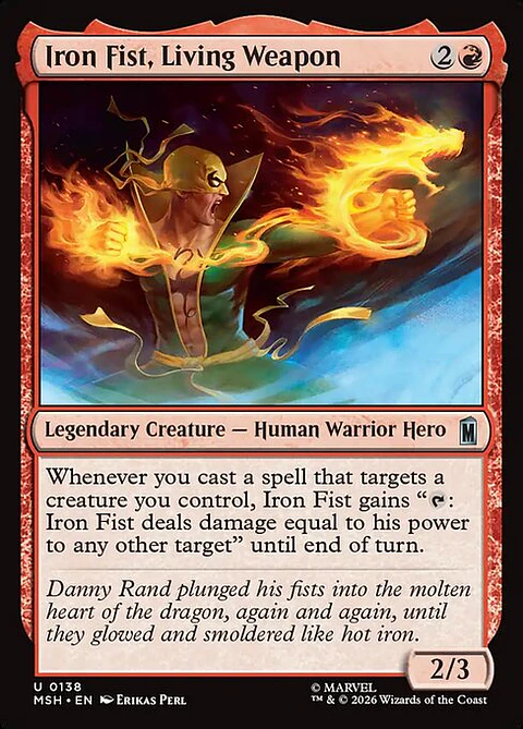 Iron Fist, Living Weapon - MSH-0138 - Uncommon