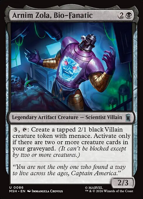 Arnim Zola, Bio-Fanatic - MSH-0086 - Uncommon 1