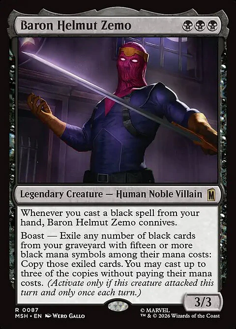 Baron Helmut Zemo - MSH-0087 - Rare