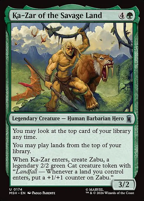 Ka-Zar of the Savage Land - MSH-0174 - Uncommon