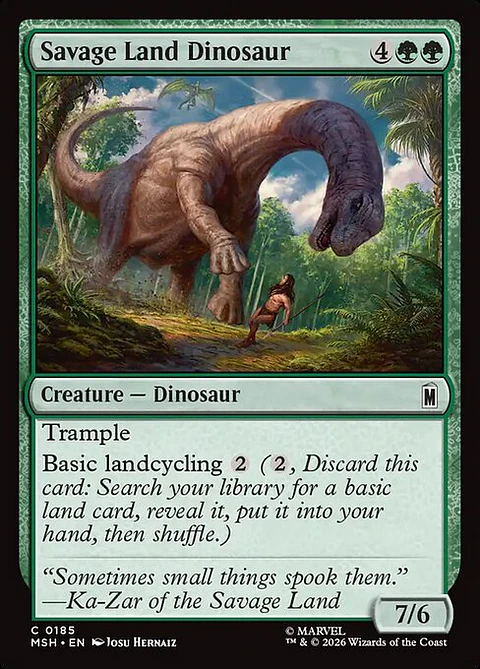 Savage Land Dinosaur - MSH-0185 - Common