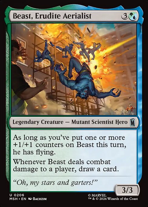 Beast, Erudite Aerialist - MSH-0206 - Uncommon 1