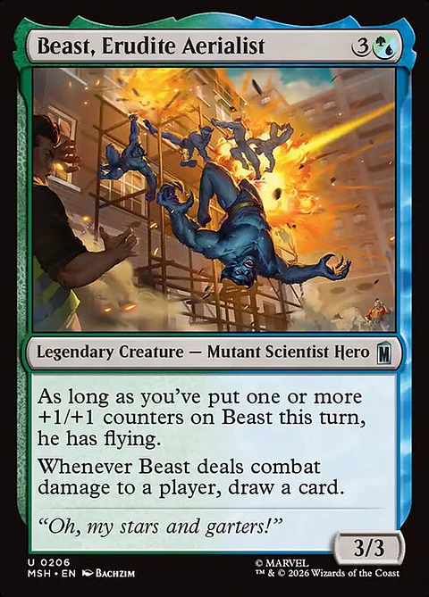 Beast, Erudite Aerialist - MSH-0206 - Uncommon