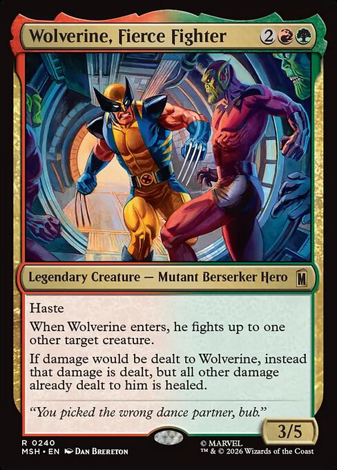 Wolverine, Fierce Fighter - MSH-0240 - Rare 1