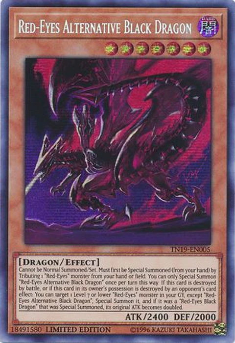 Red-Eyes Alternative Black Dragon - TN19-EN005 - Prismatic Secret Rare Limited Edition
