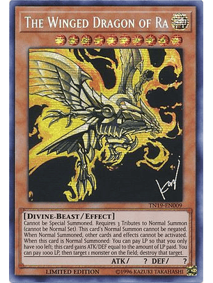 he Winged Dragon of Ra - TN19-EN009 - Prismatic Secret Rare Limited Edition