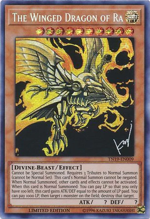 he Winged Dragon of Ra - TN19-EN009 - Prismatic Secret Rare Limited Edition