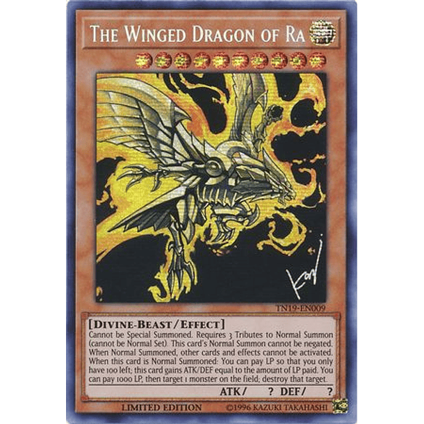 he Winged Dragon of Ra - TN19-EN009 - Prismatic Secret Rare Limited Edition