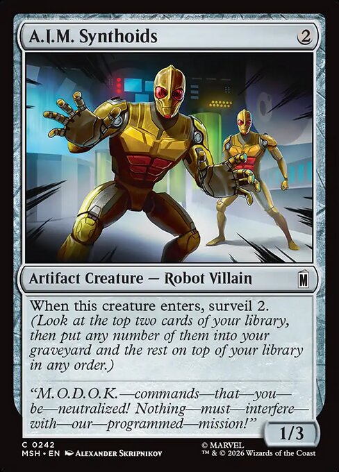 A.I.M. Synthoids - MSH-0242-F - Common - Foil 1