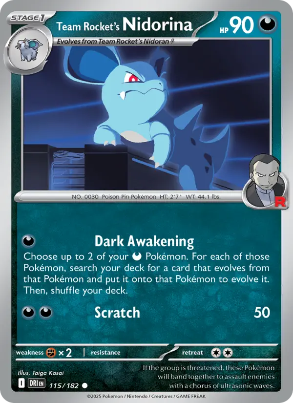 Team Rocket's Nidorina - DRI-115 - Common 1