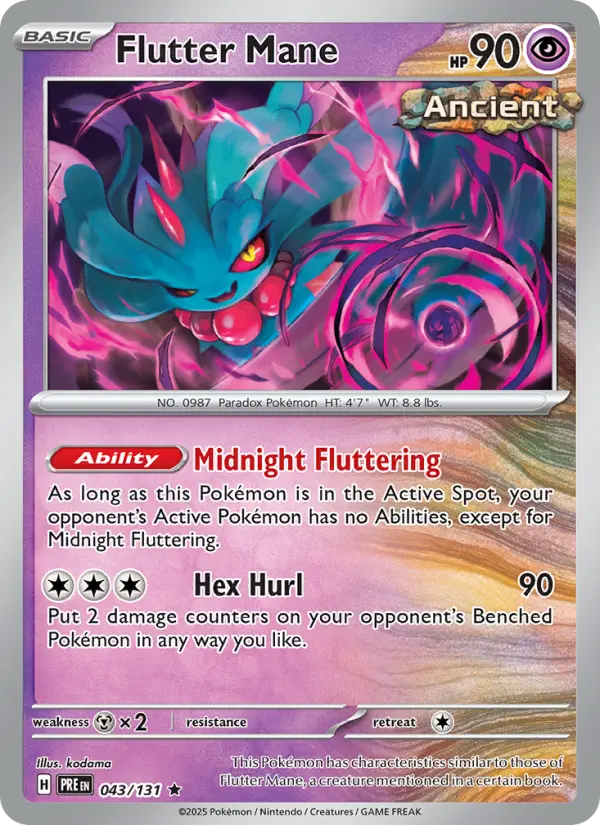 Flutter Mane - PRE-043-RH - Rare Reverse Holo 1