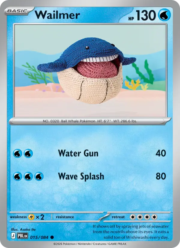 Wailmer - PBL-015-RH - Common Reverse Holo 1