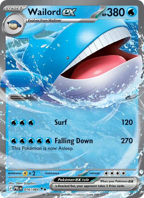 Wailord ex - PBL-016-H - Double rare