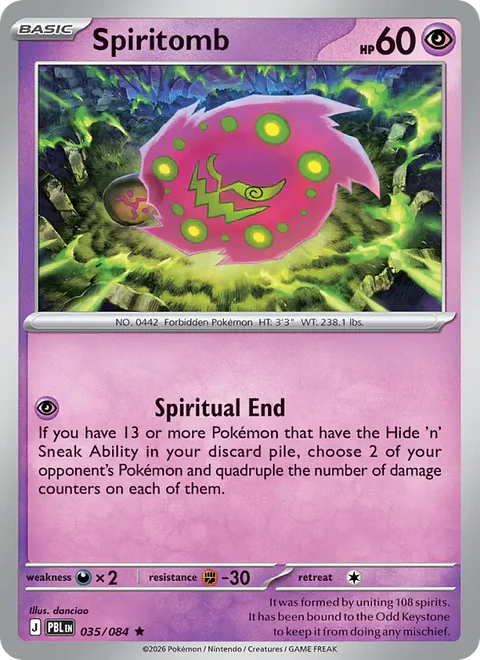 Spiritomb - PBL-035-RH - Rare Reverse Holo
