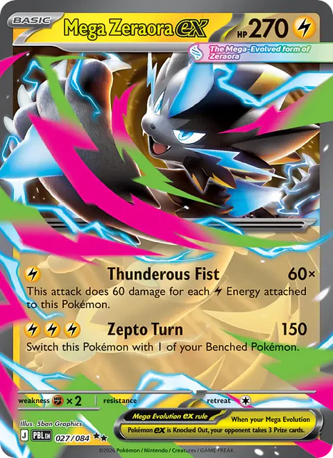 Mega Zeraora ex - PBL-027-H - Double rare