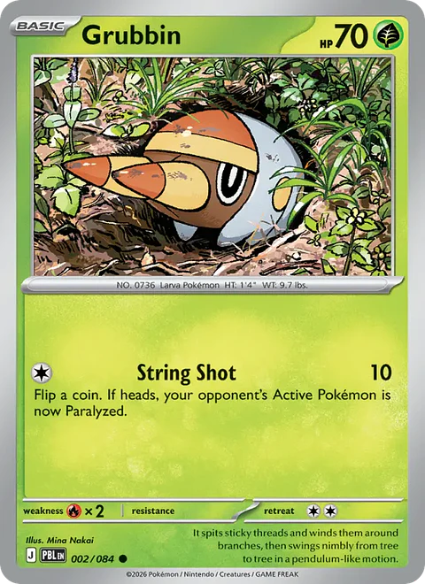 Grubbin - PBL-002-RH - Common Reverse Holo