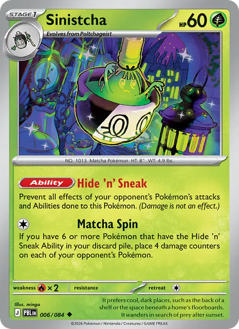 Sinistcha - PBL-006-RH - Uncommon Reverse Holo
