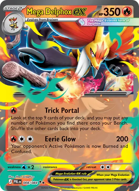 Mega Delphox ex - PBL-008-H - Double rare