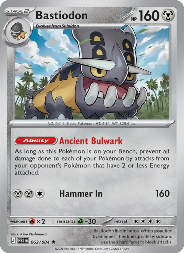 Bastiodon - PBL-062-H - Rare 1