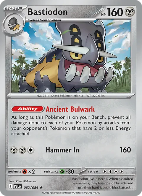 Bastiodon - PBL-062-RH - Rare Reverse Holo
