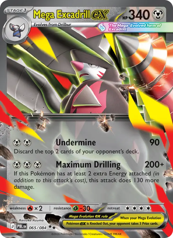 Mega Excadrill ex - PBL-065-H - Double rare 1