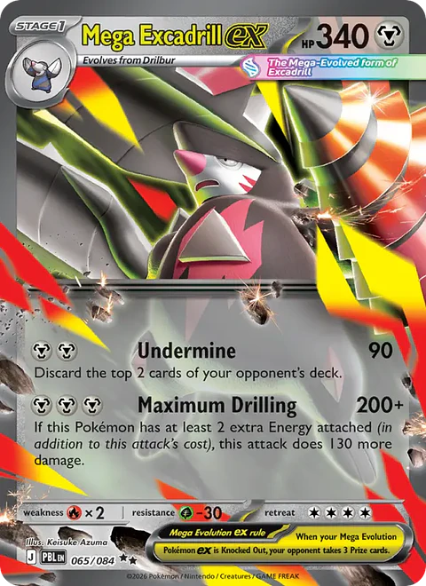 Mega Excadrill ex - PBL-065-H - Double rare