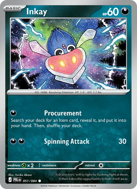 Inkay - PBL-051-RH - Common Reverse Holo