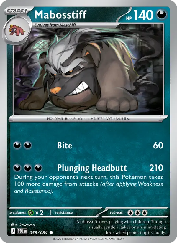 Mabosstiff - PBL-058-RH - Common Reverse Holo 1
