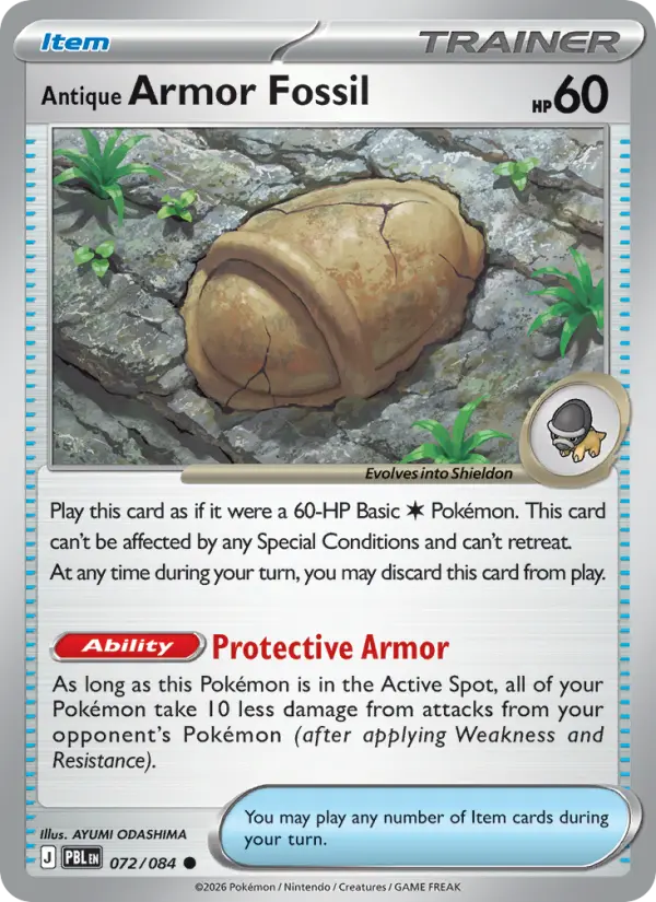 Antique Armor Fossil - PBL-072 - Common 1