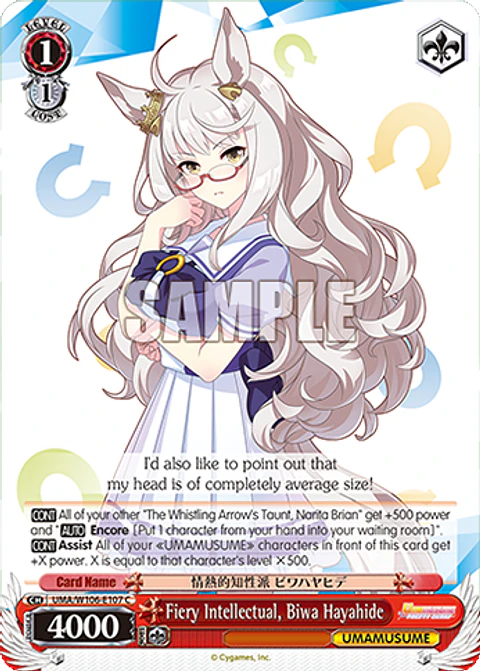 Fiery Intellectual, Biwa Hayahide - UMA/W106-E107 - C