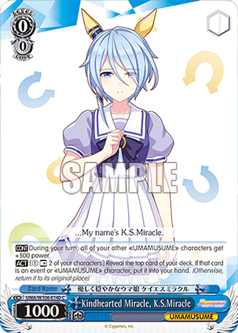 Kindhearted Miracle, K.S.Miracle - UMA/W106-E140 - C