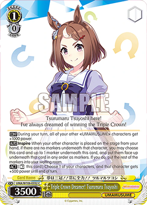 Triple Crown Dreamer! Tsurumaru Tsuyoshi - UMA/W106-E032 - C